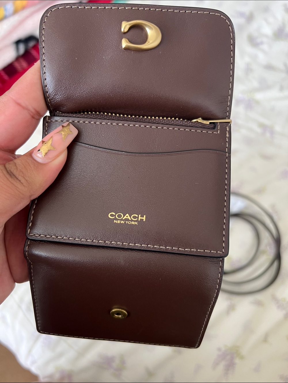 Coach Jet Bag Dark Brown Leather Shoulder Brass Hardware with Matching Wallet - Picture 8 of 9
